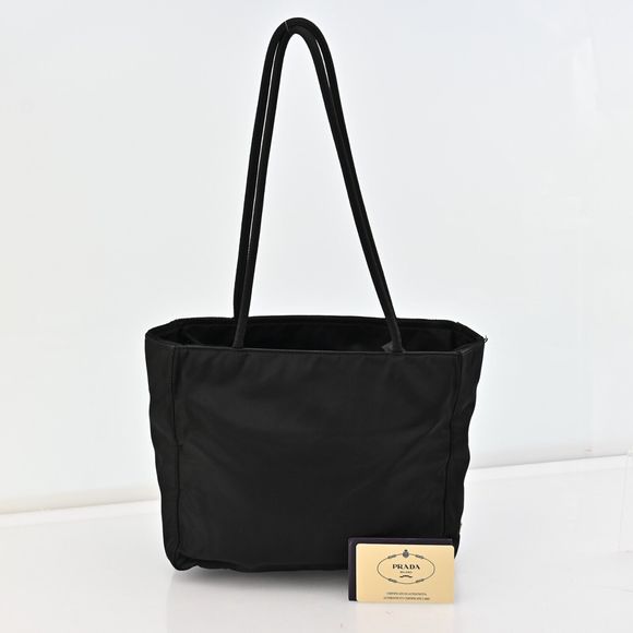 Auth Prada Nylon Leather Hand Tote Bag #48299P24B - Picture 1 of 15